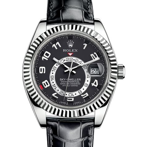 rolex sky dweller black and white.